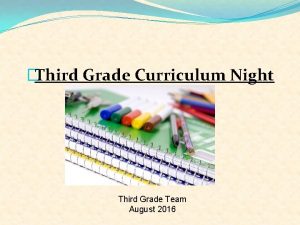 Third Grade Curriculum Night Power Ranch Elementary Third