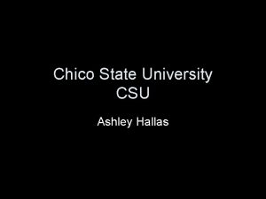 Chico State University CSU Ashley Hallas Applying For