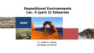 Depositional Environments Lec 4 part 2 Estuaries DSRG