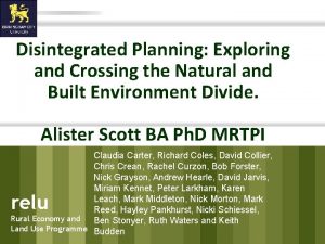 Disintegrated Planning Exploring and Crossing the Natural and