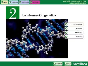 INICIO ESQUEMA RECURSOS BIOLOGA Y GEOLOGA 4 ESO