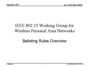 September 1999 doc IEEE 802 15 066 r