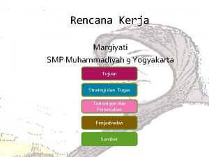 Rencana Kerja Margiyati SMP Muhammadiyah 9 Yogyakarta Tujuan
