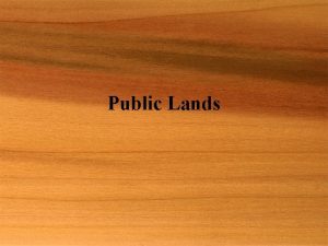 Public Lands National Parks Created by National Park