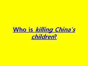 Who is killing Chinas children Chinese school killings