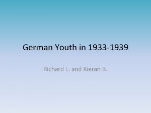 German Youth in 1933 1939 Richard L and