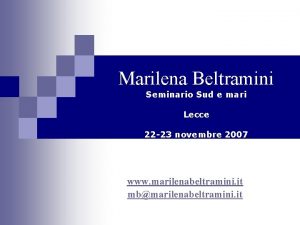 Marilena Beltramini Seminario Sud e mari Lecce 22