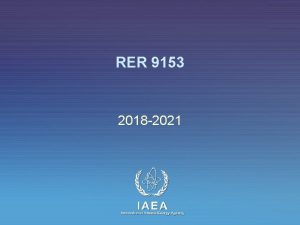 RER 9153 2018 2021 IAEA International Atomic Energy