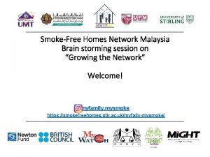 SmokeFree Homes Network Malaysia Brain storming session on
