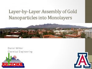 LayerbyLayer Assembly of Gold Nanoparticles into Monolayers Daniel