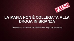 LA MAFIA NON COLLEGATA ALLA DROGA IN BRIANZA