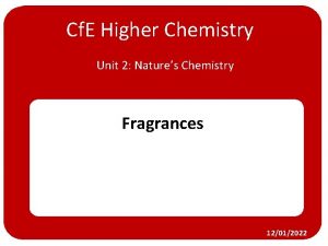 Cf E Higher Chemistry Unit 2 Natures Chemistry