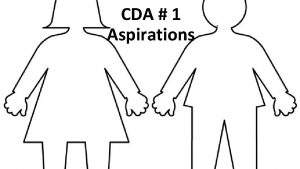 CDA 1 Aspirations What are CDA Lessons Career