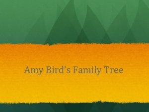 Amy Birds Family Tree My Immediate Family My