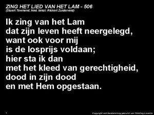 ZING HET LIED VAN HET LAM 506 Stuart