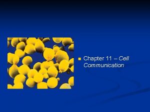 n Chapter 11 Cell Communication Signaltransduction pathway n