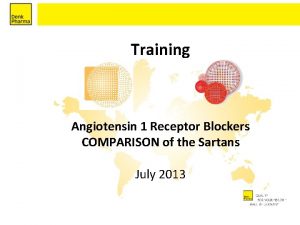 Training Angiotensin 1 Receptor Blockers COMPARISON of the