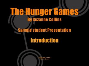 The Hunger Games By Suzanne Collins Sample student