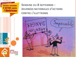 SEMAINE DU 8 SEPTEMBRE JOURNES NATIONALES DACTIONS CONTRE