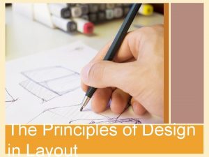 The Principles of Design in Layout Objective Objective