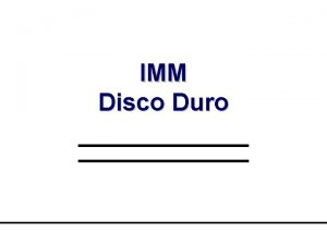 IMM Disco Duro O que um disco duro