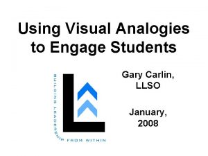 Using Visual Analogies to Engage Students Gary Carlin