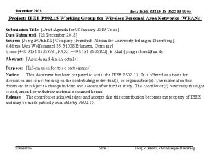 December 2018 doc IEEE 802 15 18 0622