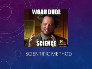 SCIENTIFIC METHOD SCIENTIFIC METHOD Developed by Galan in