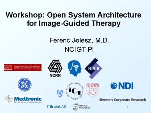 Workshop Open System Architecture for ImageGuided Therapy Ferenc