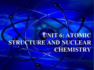 UNIT 6 ATOMIC STRUCTURE AND NUCLEAR CHEMISTRY Guiding