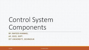 Control System Components BY NAFEE S AHAMAD AP