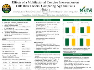 Effects of a Multifactorial Exercise Intervention on Falls