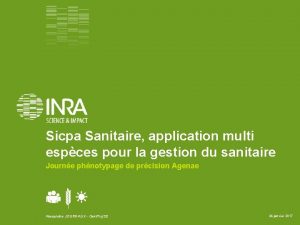Sicpa Sanitaire application multi espces pour la gestion