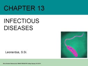 CHAPTER 13 INFECTIOUS DISEASES Leonardus S Si Kelas