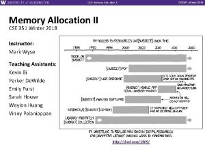 L 24 Memory Allocation II CSE 351 Winter