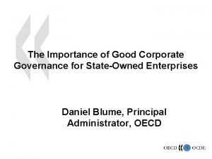 The Importance of Good Corporate Governance for StateOwned