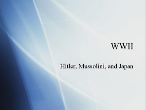 WWII Hitler Mussolini and Japan Adolf Hitler Born