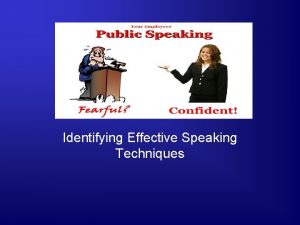 Identifying Effective Speaking Techniques Common CoreNext Generation Science