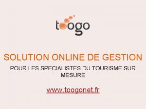 SOLUTION ONLINE DE GESTION POUR LES SPECIALISTES DU