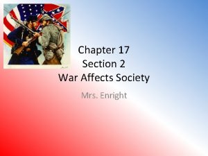 Chapter 17 Section 2 War Affects Society Mrs