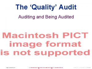 The Quality Auditing and Being Audited Elsmar com