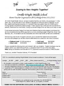 Soaring to New Heights Together Orville Wright Middle