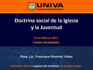 Doctrina social de la Iglesia y la Juventud