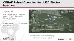 CEBAF Pulsed Operation for JLEIC Electron Injection Jiquan