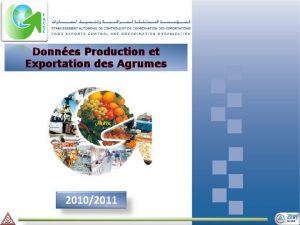 Donnes Production et Exportation des Agrumes II III
