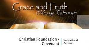 Christian Foundation Covenant Unconditional Covenant Genesis 12 1