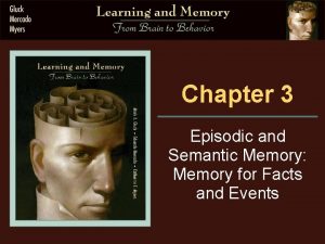 Chapter 3 Episodic and Semantic Memory Memory for