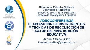 Universidad Estatal a Distancia Vicerrectora Acadmica Escuela Ciencias