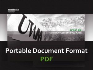 Portable Document Format PDF What is PDF PDF