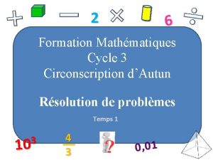 2 6 Formation Mathmatiques Cycle 3 Circonscription dAutun